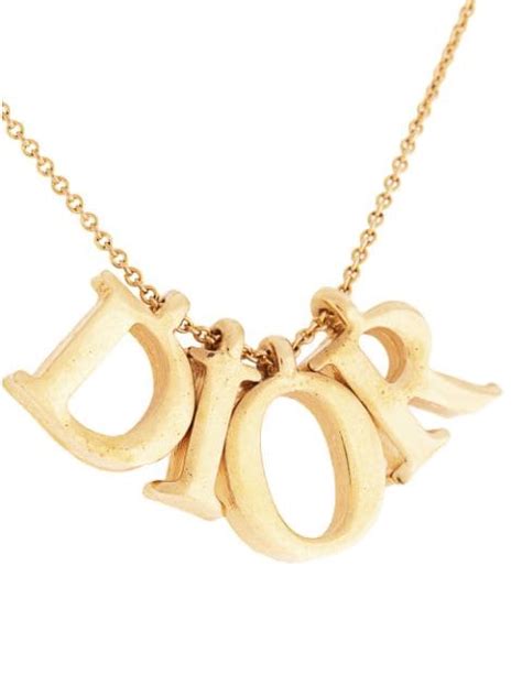 dior writing necklace|christian Dior letters necklace.